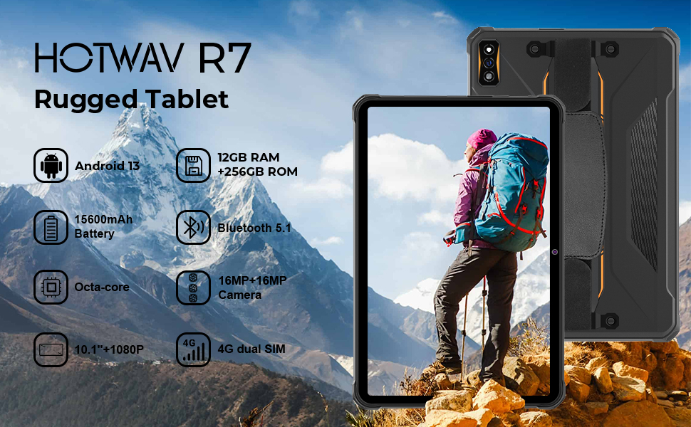 Hotwav tablet Tab R7 10.1", 256GB, sivi, Cellular