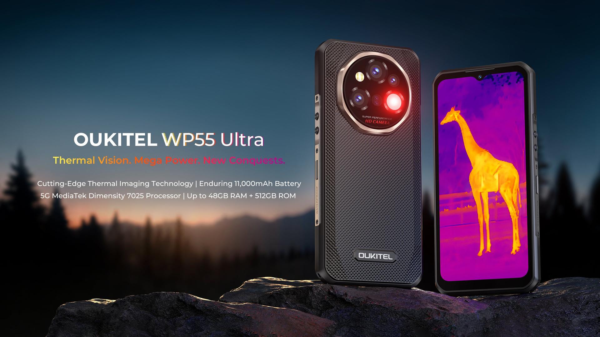 Mobitel OUKITEL WP55 Ultra 16GB/512GB Gray (sivi, robusni)