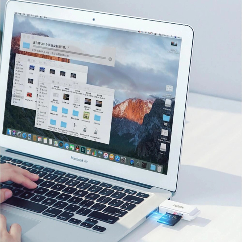 UGREEN čitač memorijskih TF/microSD/SD kartice, USB 3.2, crni