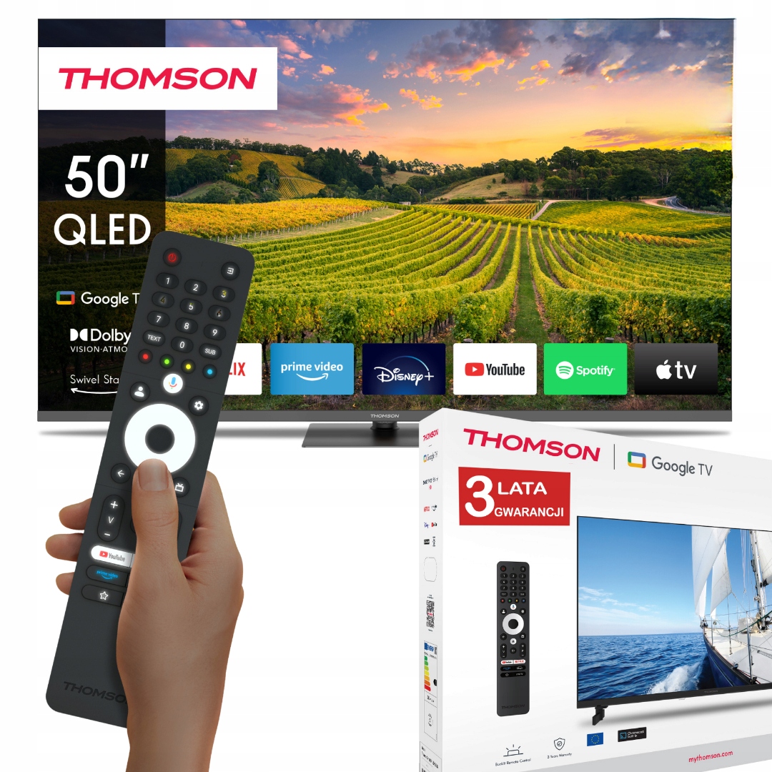 Thomson 50QG5C14 TV 127 cm (50) 4K Ultra HD Smart TV Wi-Fi Grey + Poklon gratis zidni nosač za televizor
