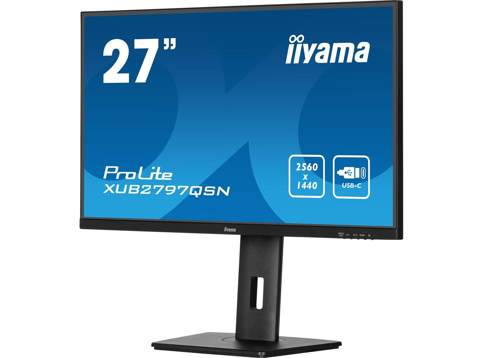 IIYAMA XUB2797QSN-B2, 27" IPS QHD, 100Hz, 1ms, HDMI, DisplayPort, USB-C, monitor