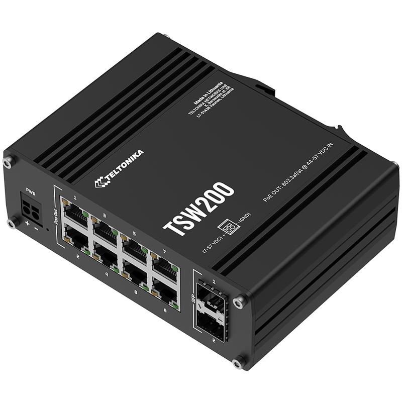 TSW200 2 SFP ports PoE Switch Teltonika