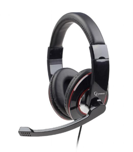Gembird USB stereo headset, glossy black