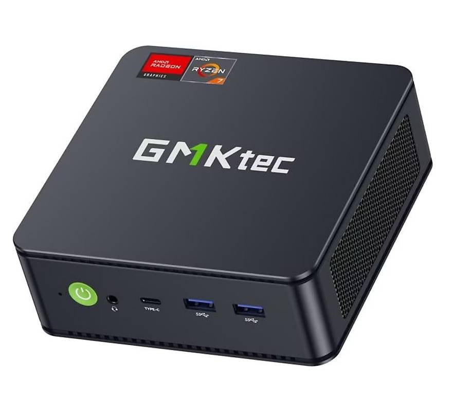 Mini PC GMKtec M5 Ultra | Ryzen 7 7730U, 16GB DDR4, 512GB PCIe SSD, Windows 11 Pro, Dual 2.5G LAN, WiFi 6E