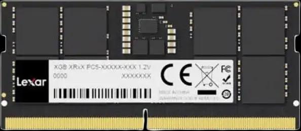 Lexar DDR5 16GB 262 PIN So-DIMM 5600Mbps, CL46, 1.1V- BLISTER Package LD5S16G56C46ST-BGS