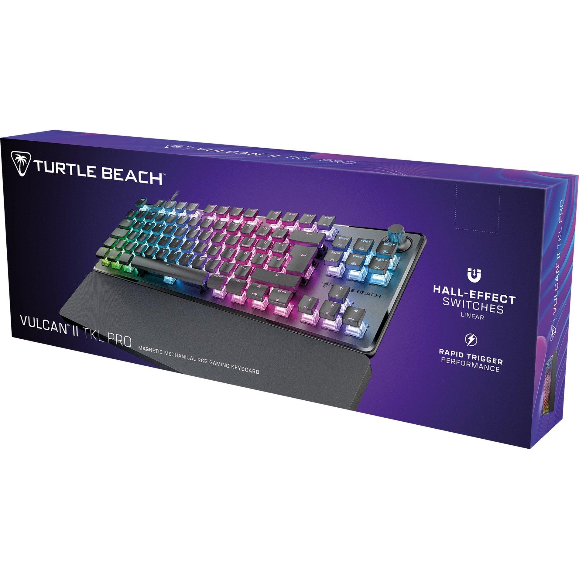 Turtlebeach Vulcan II TKL Pro Gaming Tastatur Gaming Tastatur mit linearen Switches, DE Layout, schwarz