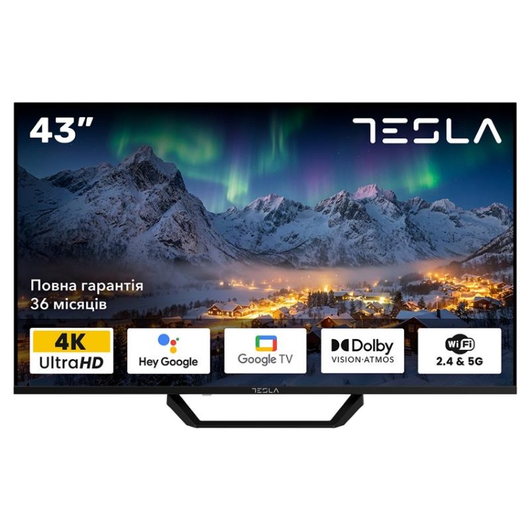 Tesla TV 43E655BUS, 43″ GoogleTV, 4K 109cm DLED/ 60Hz...