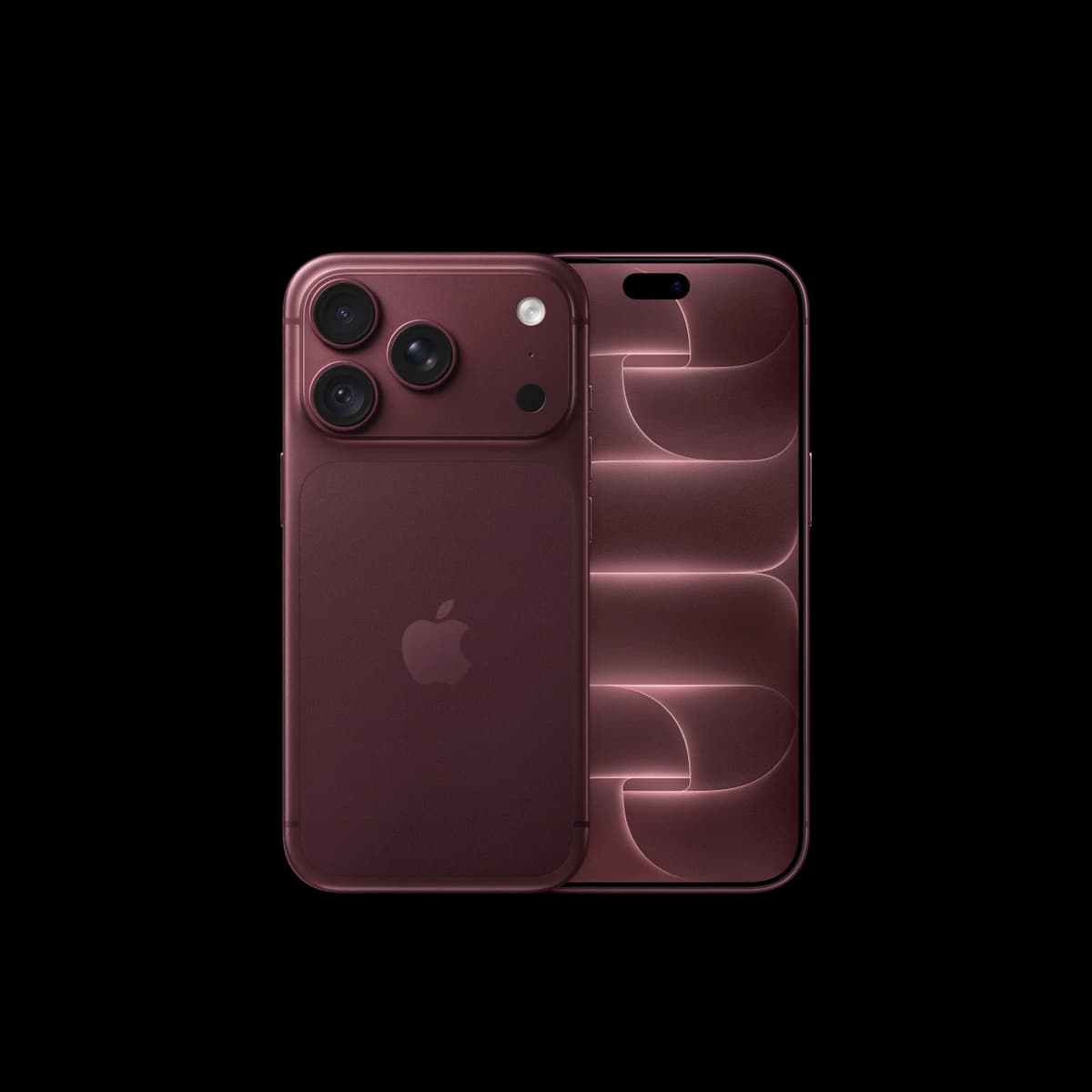 Apple iPhone 18 Pro u boji Burgundy, prednja i stražnja strana