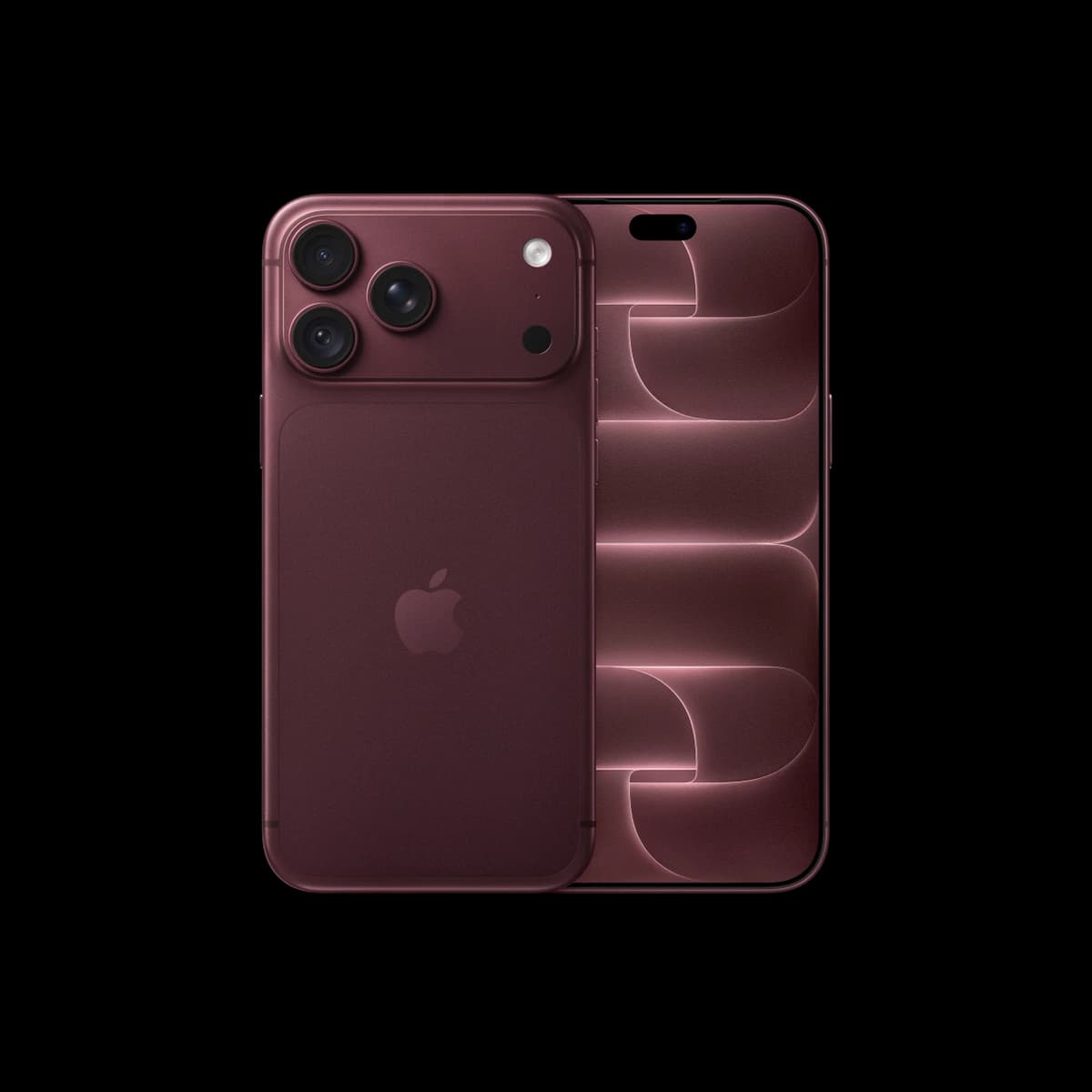 Apple iPhone 18 Pro Max u boji Burgundy, prednja i stražnja strana